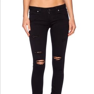 Paige Verdugo Ultra Skinny Black Jeans Sz 25